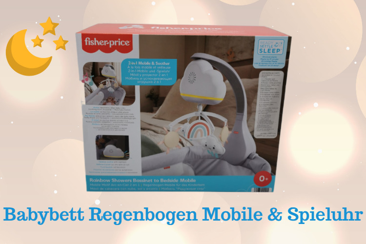 Babybett Regenbogen Mobile & Spieluhr